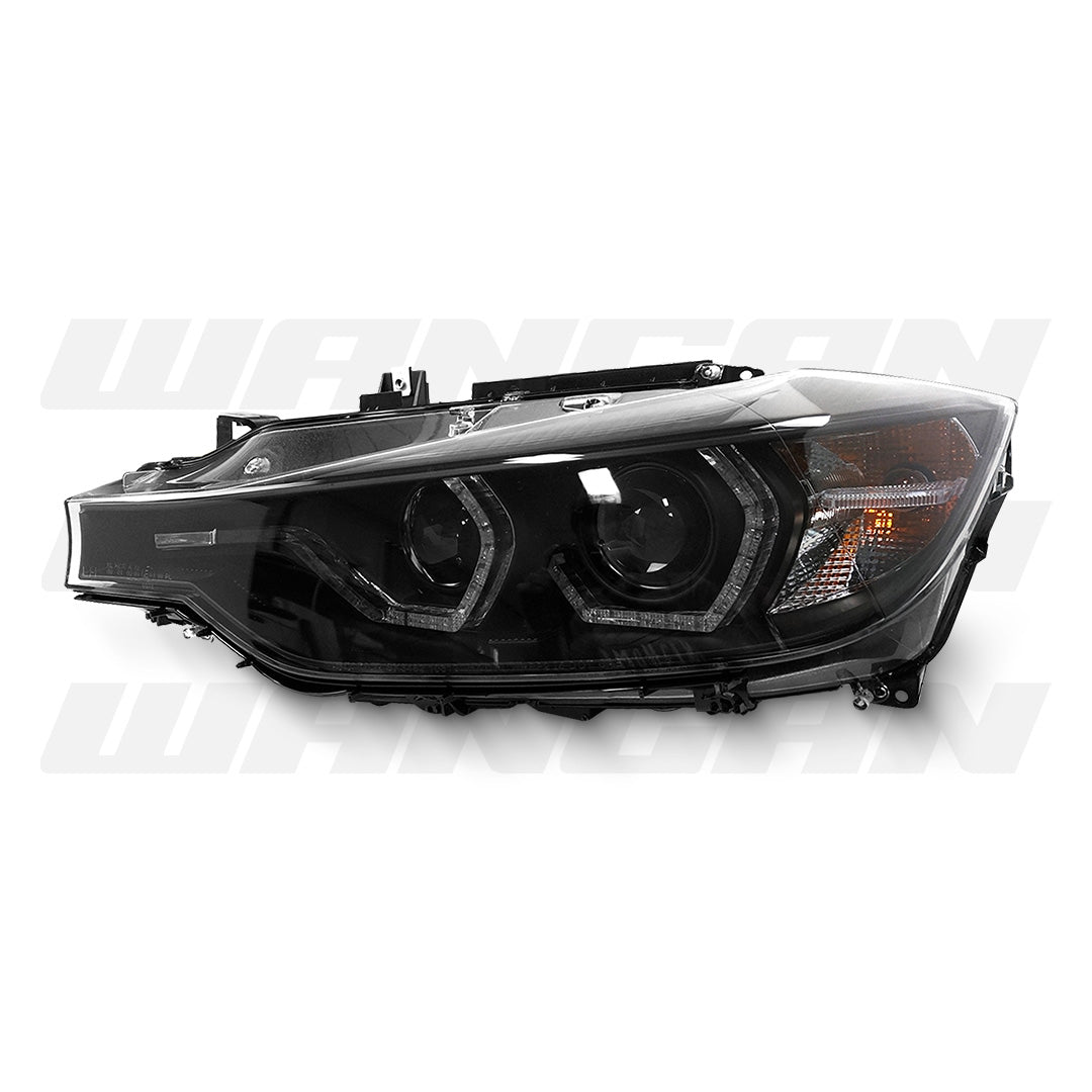 BMW 3-Series F30 (2012 - 2015) Black 3D LED DRL M3 Style Projector Headlights LH + RH