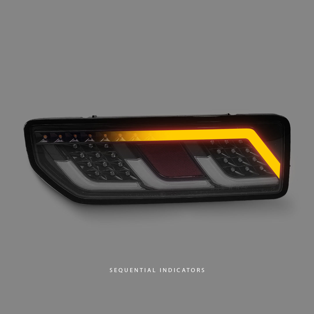 Suzuki Jimny JB74 (2018 - 2024) Sequential Black 3D Full LED Indicator Tail Lights LH + RH