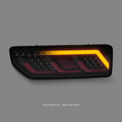 Suzuki Jimny JB74 (2018 - 2024) Sequential Black Red 3D Full LED Indicator Tail Lights LH + RH