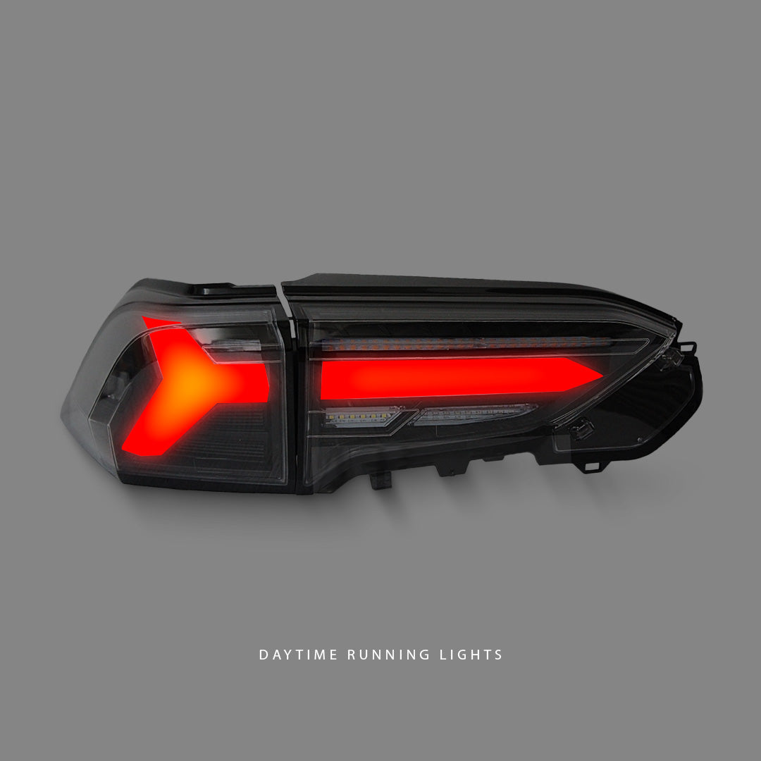 Toyota RAV4 XA50 (2019 - 2023) Sequential Black 3D LED Dynamic Signal Tail Lights LH + RH
