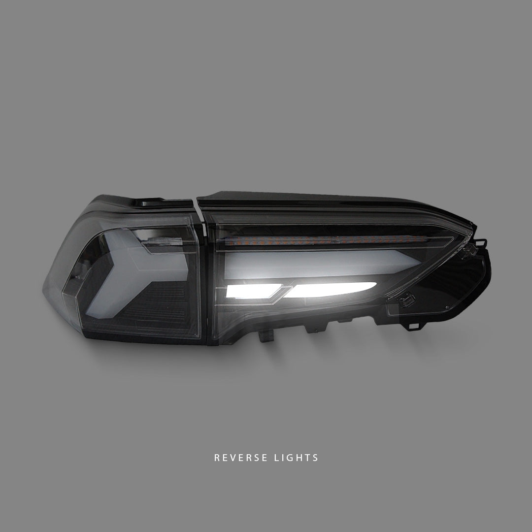 Toyota RAV4 XA50 (2019 - 2023) Sequential Black 3D LED Dynamic Signal Tail Lights LH + RH