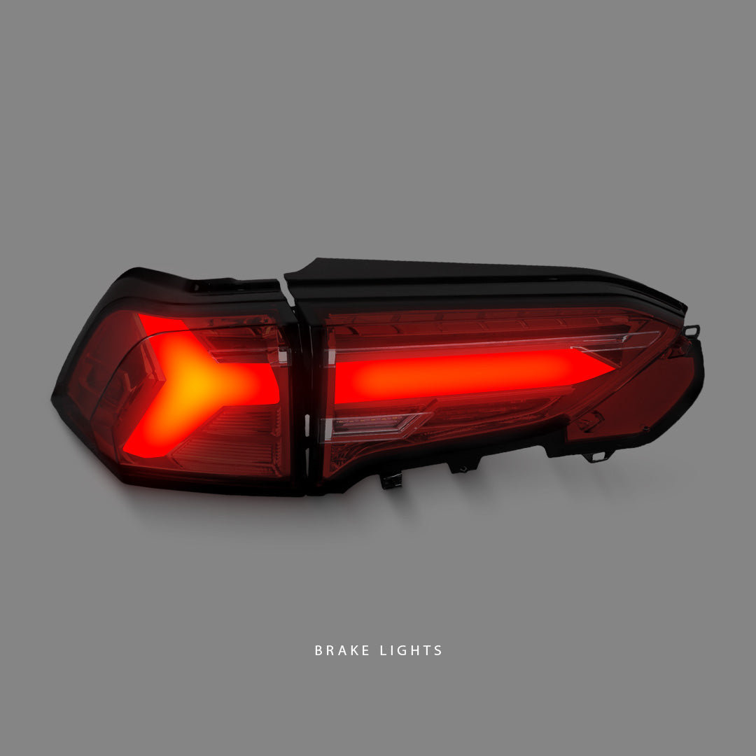 Toyota RAV4 XA50 (2019 - 2023) Sequential Smoke Red 3D LED Dynamic Signal Tail Lights LH + RH