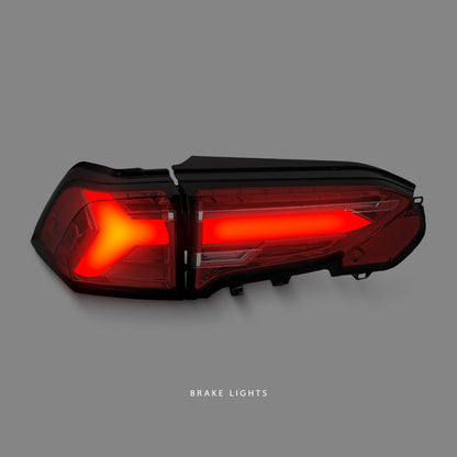 Toyota RAV4 XA50 (2019 - 2023) Sequential Smoke Red 3D LED Dynamic Signal Tail Lights LH + RH