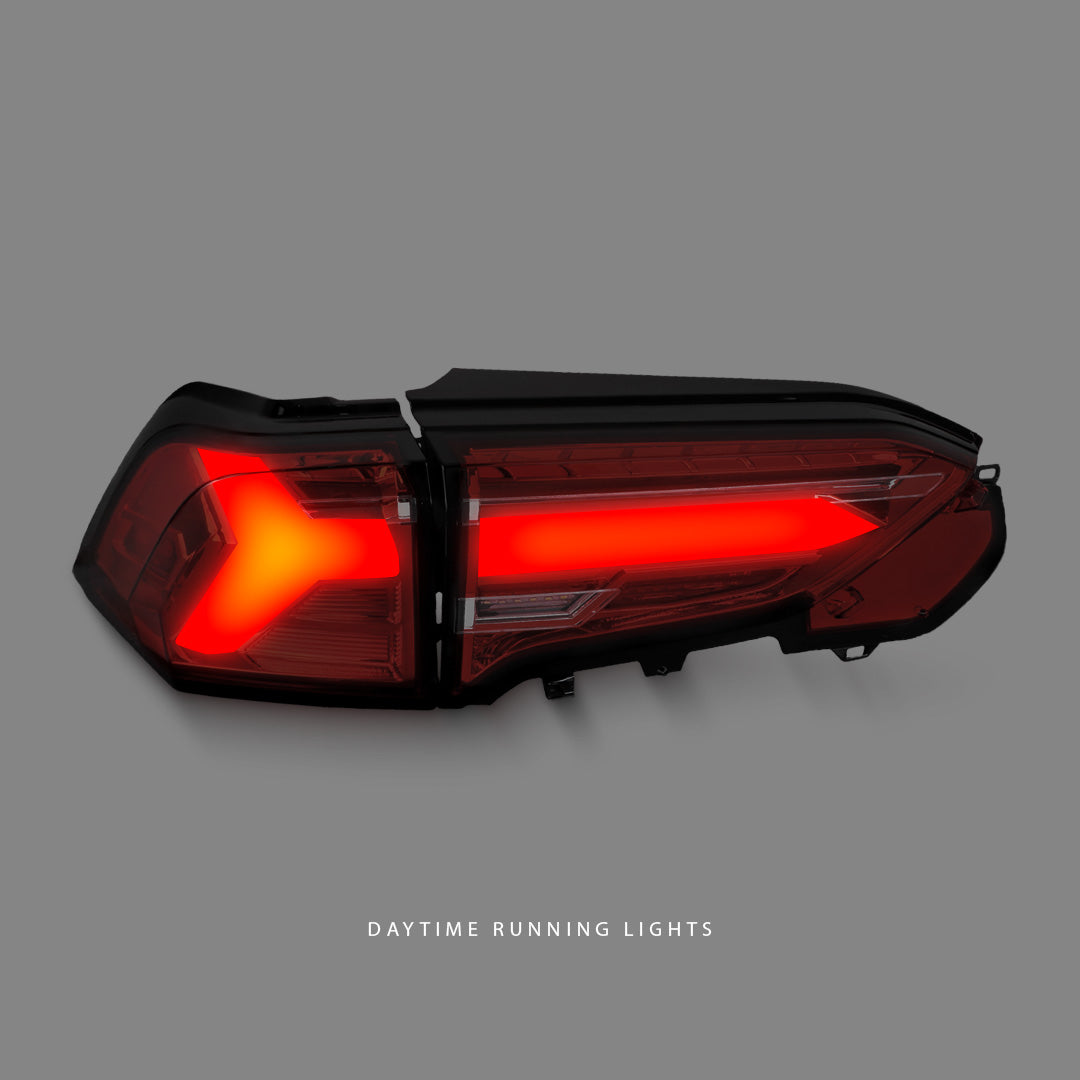 Toyota RAV4 XA50 (2019 - 2023) Sequential Smoke Red 3D LED Dynamic Signal Tail Lights LH + RH