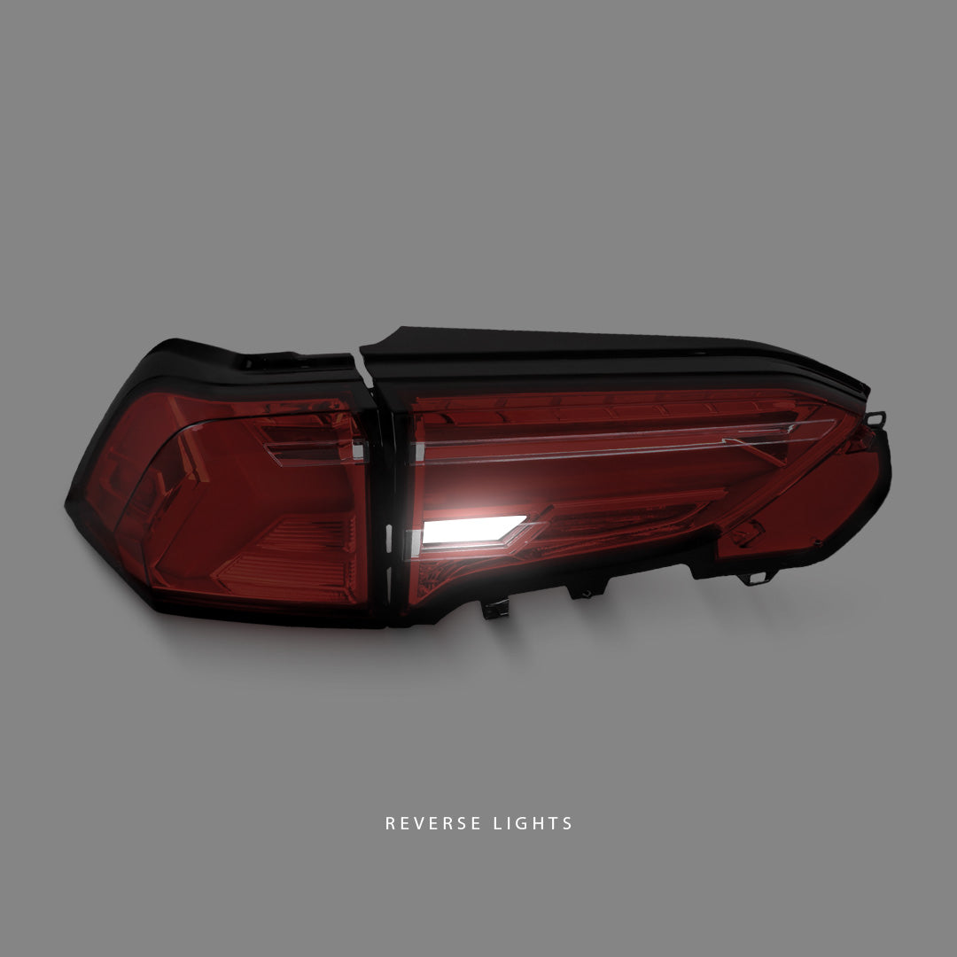 Toyota RAV4 XA50 (2019 - 2023) Sequential Smoke Red 3D LED Dynamic Signal Tail Lights LH + RH