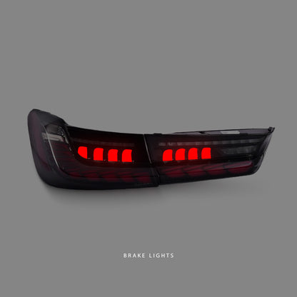 BMW 3-Series G20 / G80 (2019 - 2024) Sequential GTS Smoke 3D LED Tail Lights LH + RH