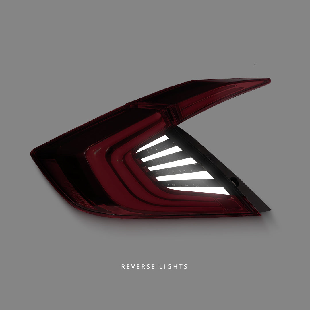 Honda Civic FK (2016 - 2019) Smoke Red LED Dynamic Tail Lights LH + RH
