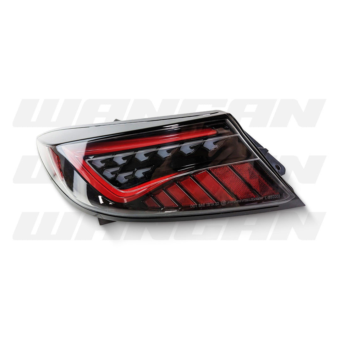 Subaru BRZ 2nd Gen (2022 - 2023) Sequential Black Red LED Dynamic Tail Lights LH + RH