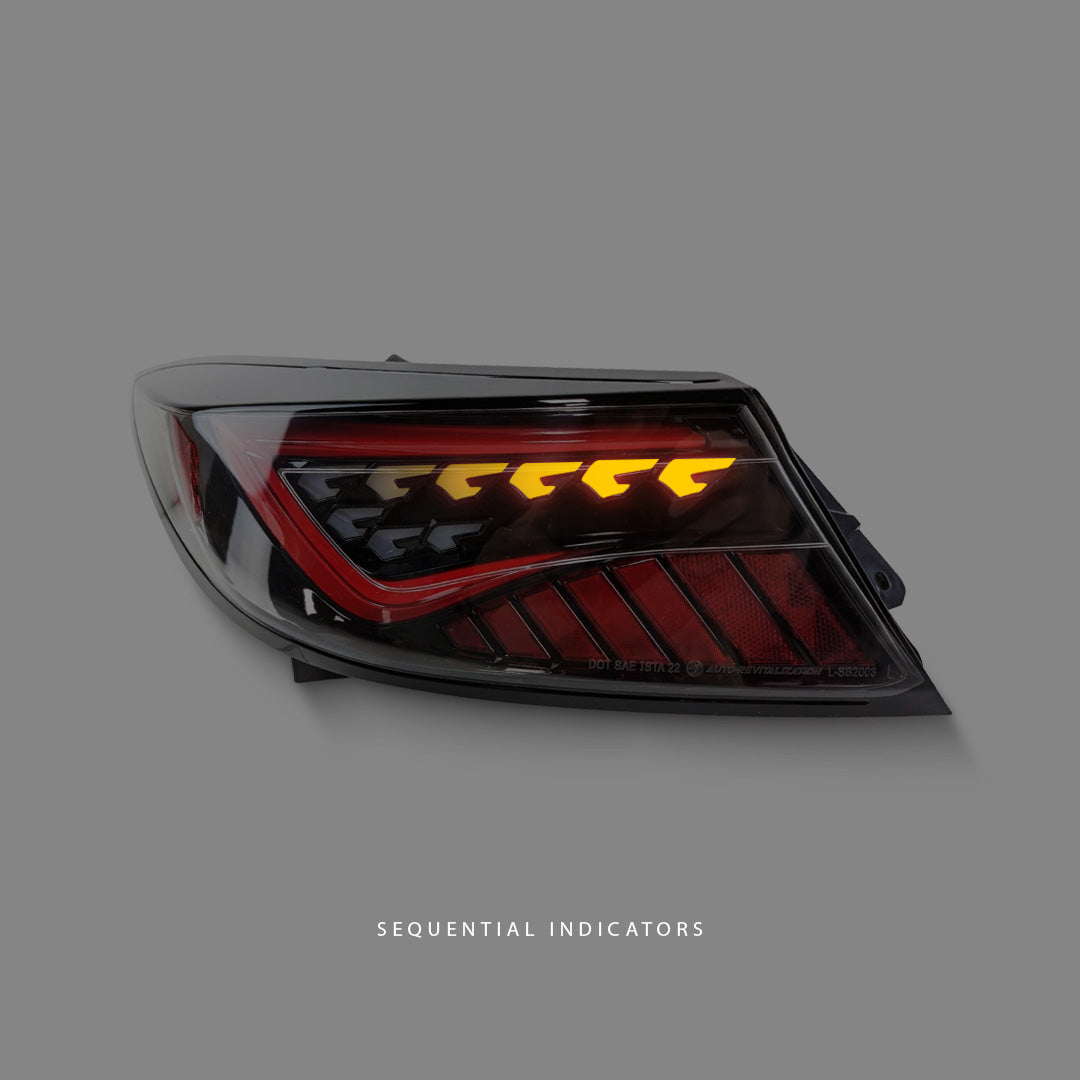 Subaru BRZ 2nd Gen (2022 - 2023) Sequential Black Red LED Dynamic Tail Lights LH + RH