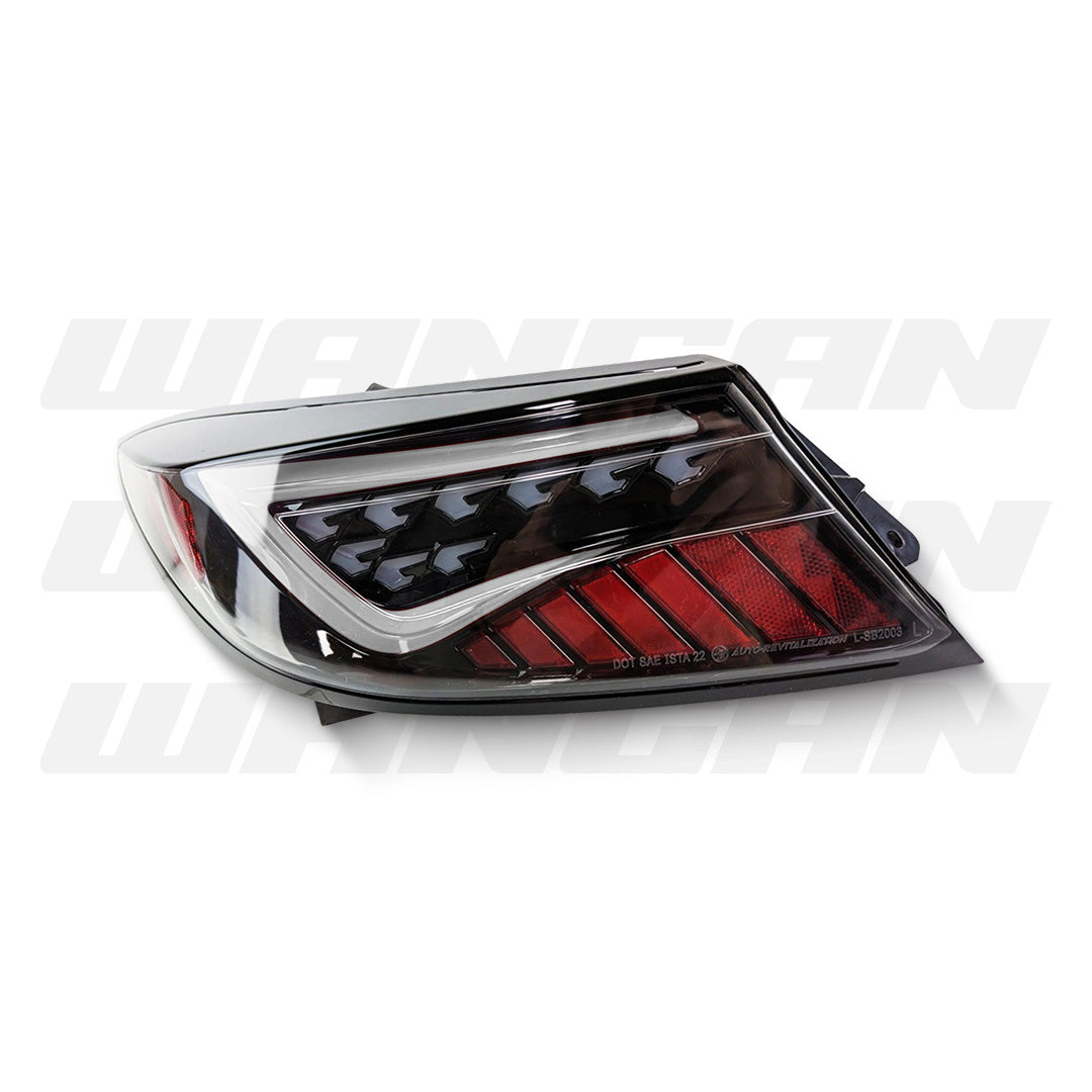 Subaru BRZ 2nd Gen (2022 - 2023) Sequential Black White Bar LED Tail Lights LH + RH