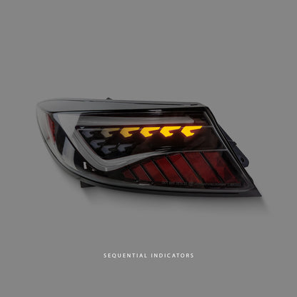 Subaru BRZ 2nd Gen (2022 - 2023) Sequential Black White Bar LED Tail Lights LH + RH