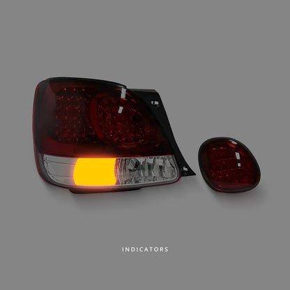 Lexus GS S160 (1998 - 2005) Clear Red LED Tail Lights and LED Fog lights LH + RH