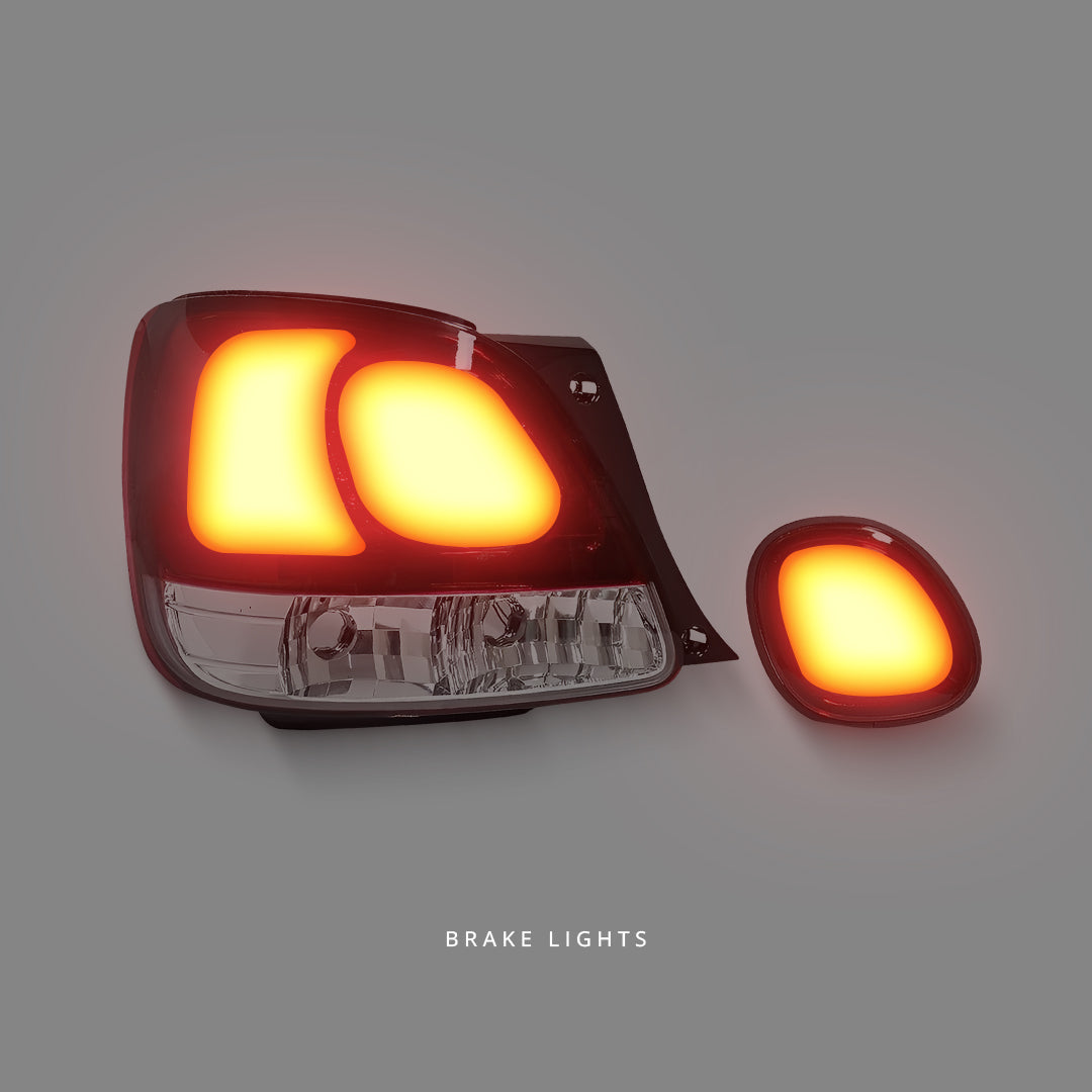 Lexus GS S160 (1998 - 2005) Clear Red LED Tail Lights and LED Fog lights LH + RH