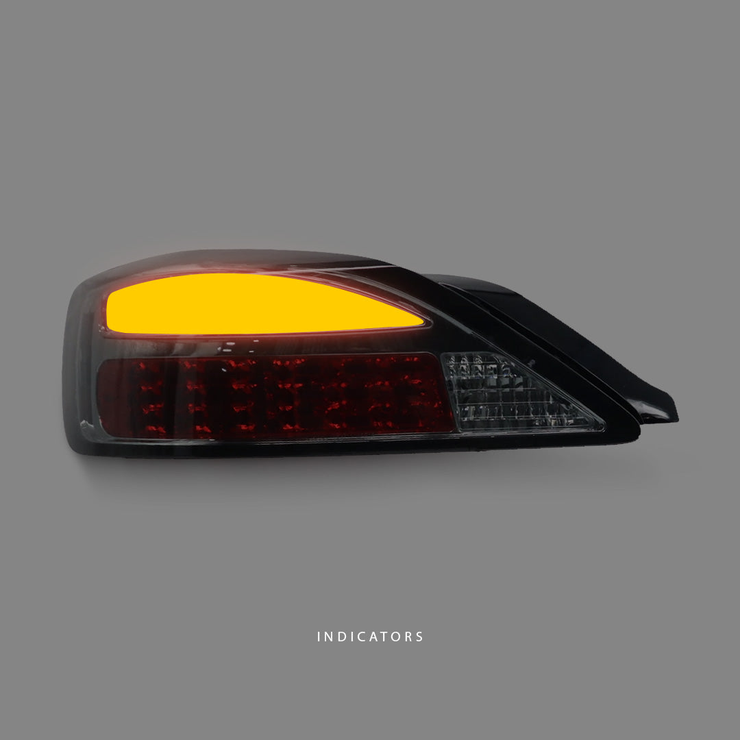 Nissan 200SX S15 (1999 - 2002) Black Chrome LED Tail Lights LH + RH