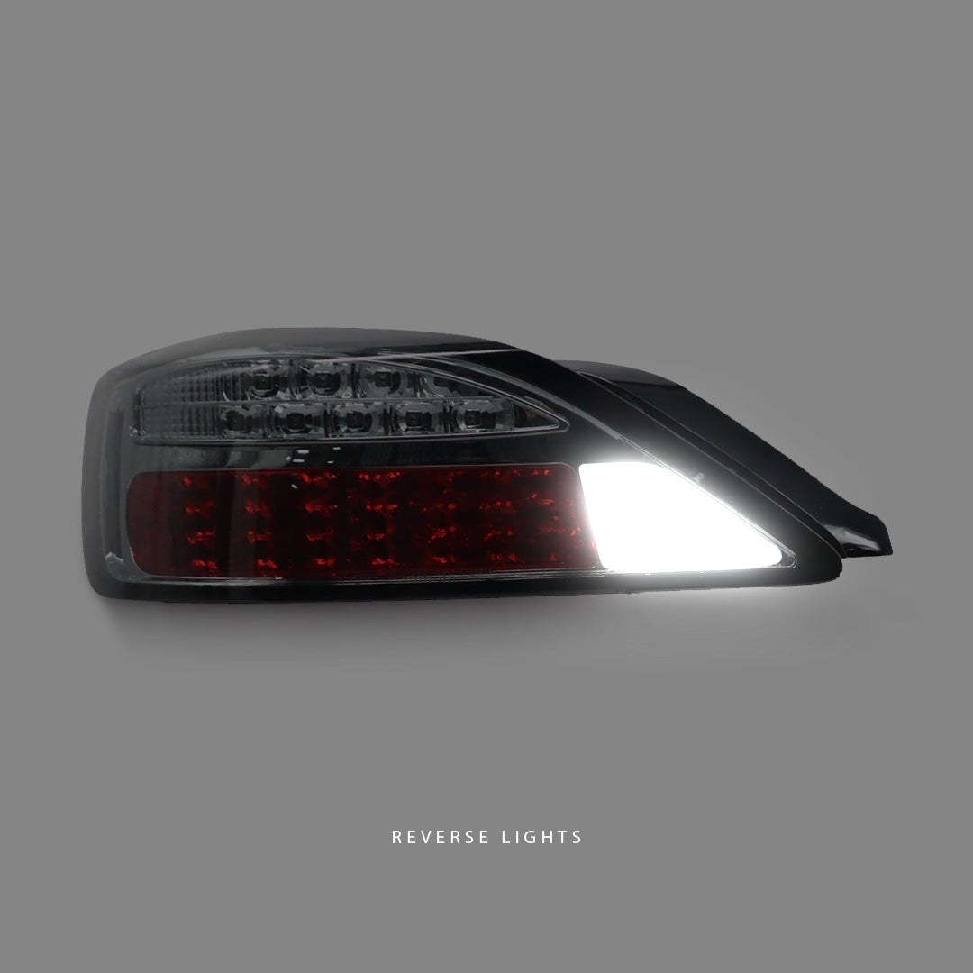 Nissan 200SX S15 (1999 - 2002) Black Chrome LED Tail Lights LH + RH