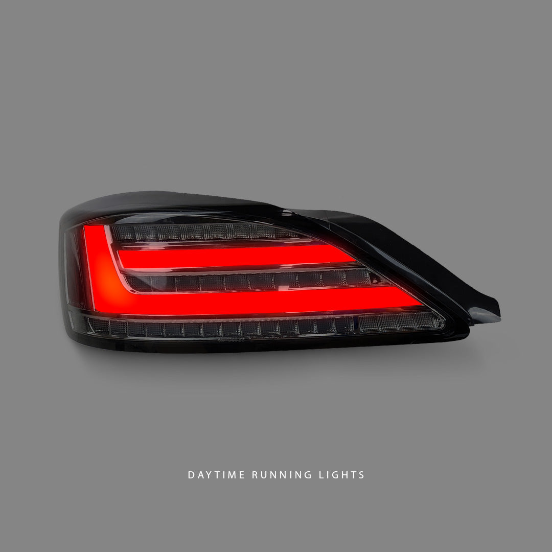 Nissan Silvia S15 (1999 - 2002) Sequential Smoke Fiber Black Chrome Tail Lights LH + RH