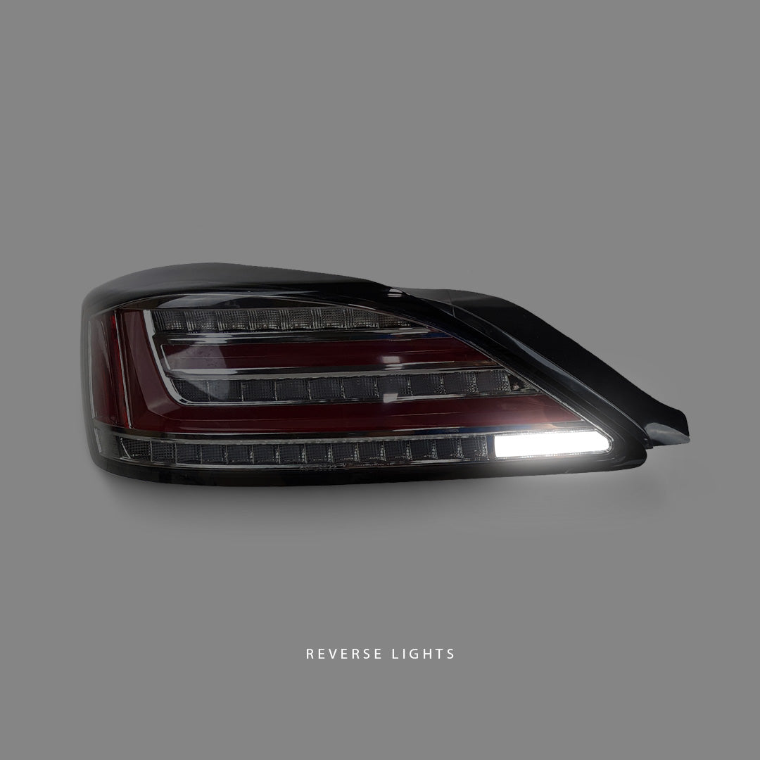 Nissan Silvia S15 (1999 - 2002) Sequential Smoke Fiber Black Chrome Tail Lights LH + RH