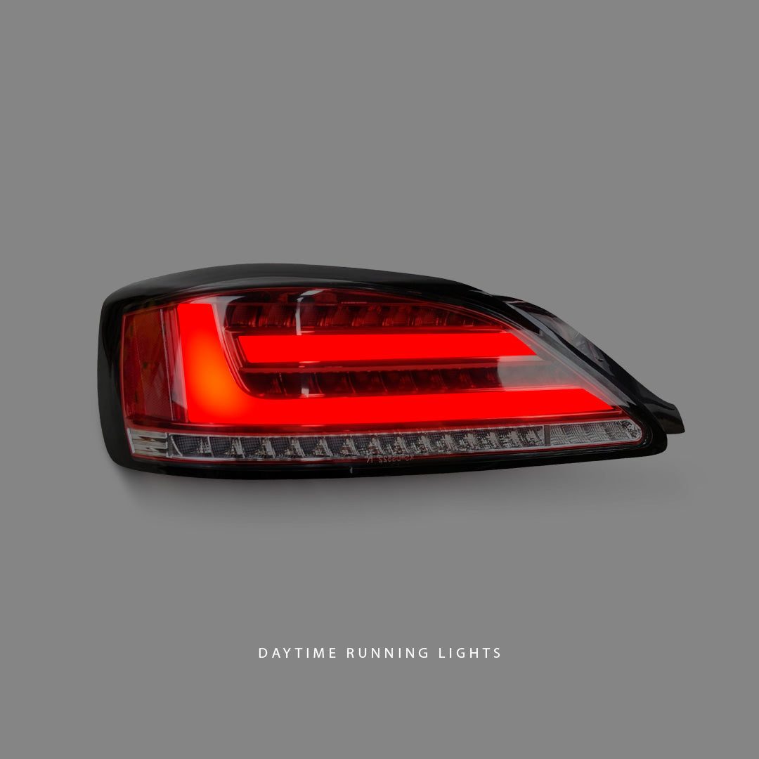 Nissan Silvia S15 (1999 - 2002) Sequential Clear Red Fiber LED Tail Lights LH + RH