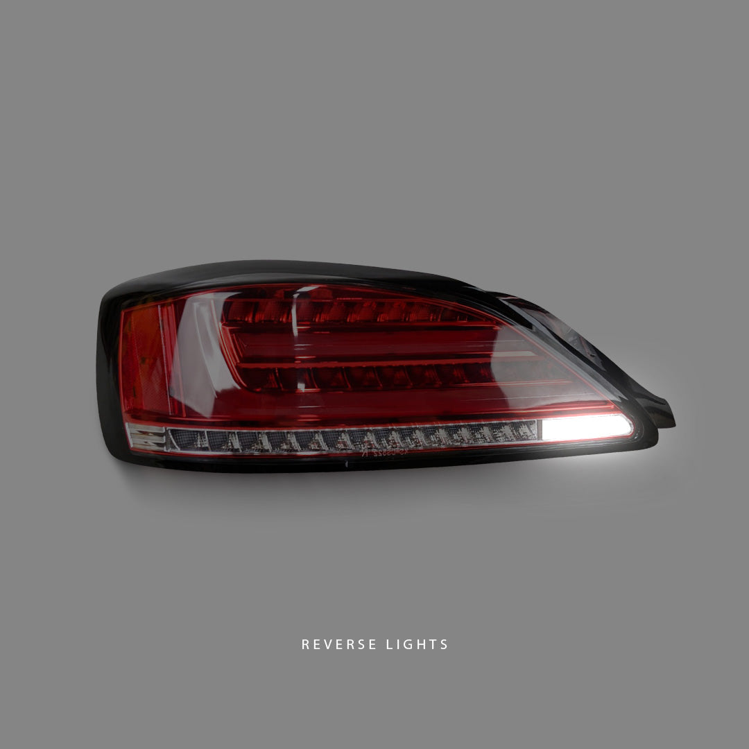 Nissan Silvia S15 (1999 - 2002) Sequential Clear Red Fiber LED Tail Lights LH + RH