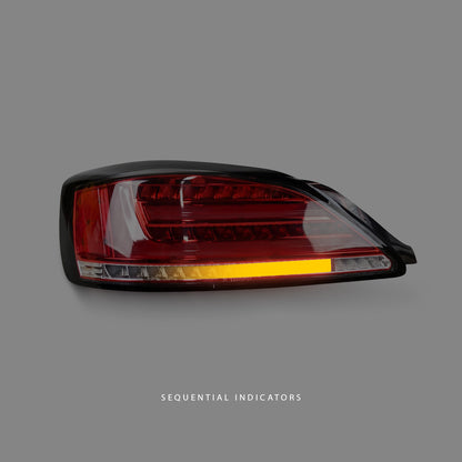 Nissan Silvia S15 (1999 - 2002) Sequential Clear Red Fiber LED Tail Lights LH + RH