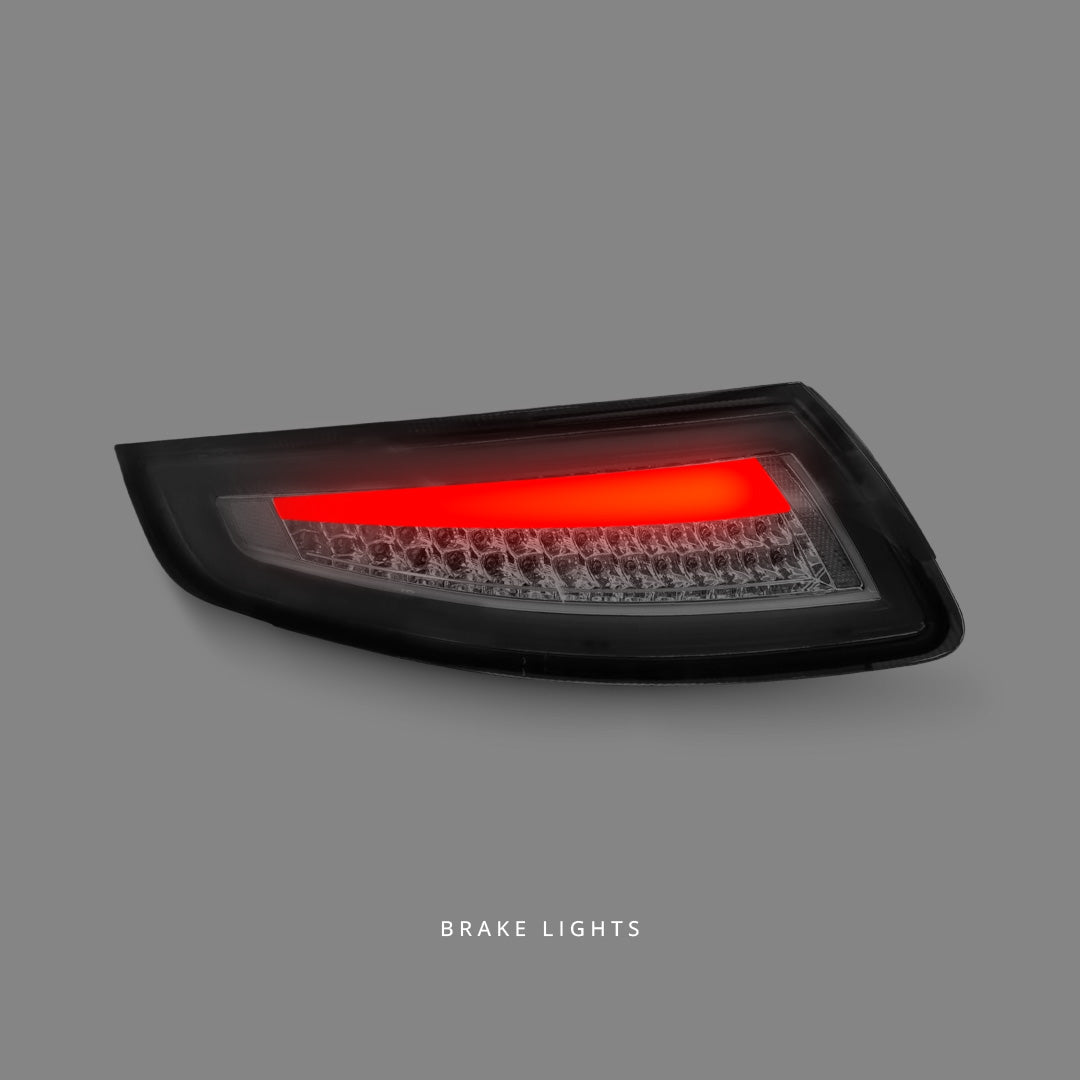Porsche 911 997.1 (2005 - 2008) Sequential Clear Red Full LED Tail Lights LH + RH