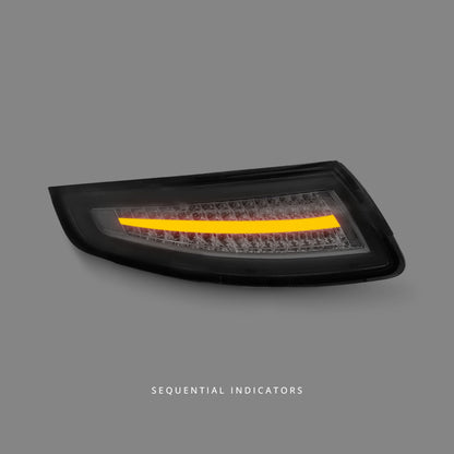 Porsche 911 997.1 (2005 - 2008) Sequential Clear Red Full LED Tail Lights LH + RH