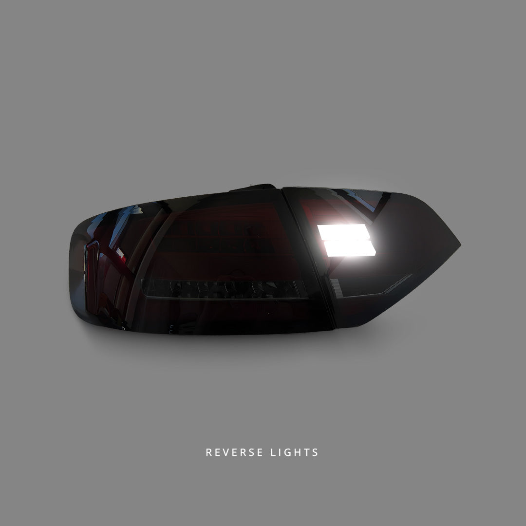 Audi A4 B8 (2009 - 2013) Smoke Red 3D Full LED Tail Lights LH + RH