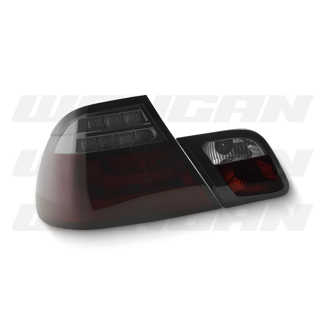 BMW 3 Series E46 (1999 - 2002) Smoke Red 3D LED Tail Lights LH + RH