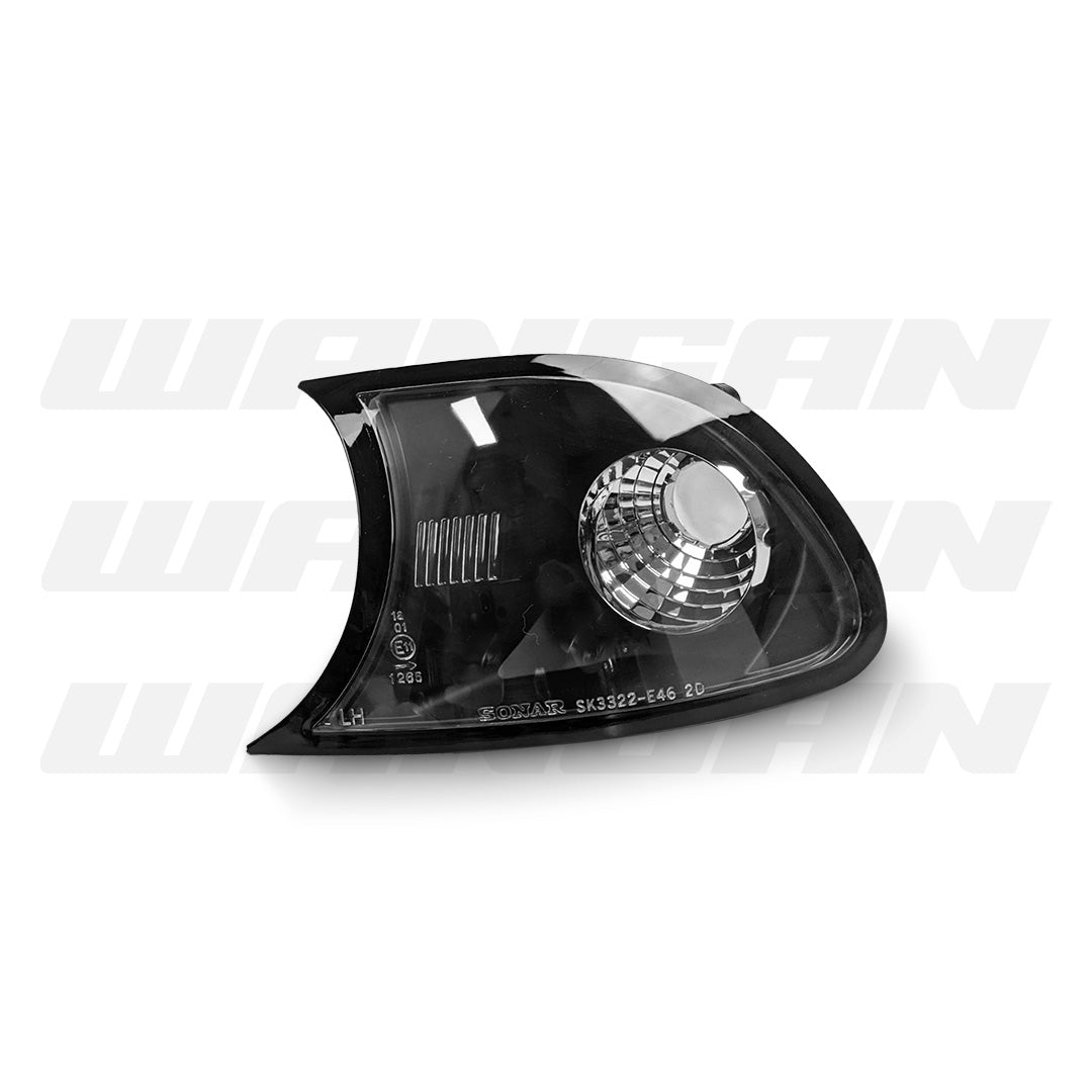BMW 3-Series E46 Coupe Pre-LCI (1998 - 2001) Black Front Corner Lights LH + RH