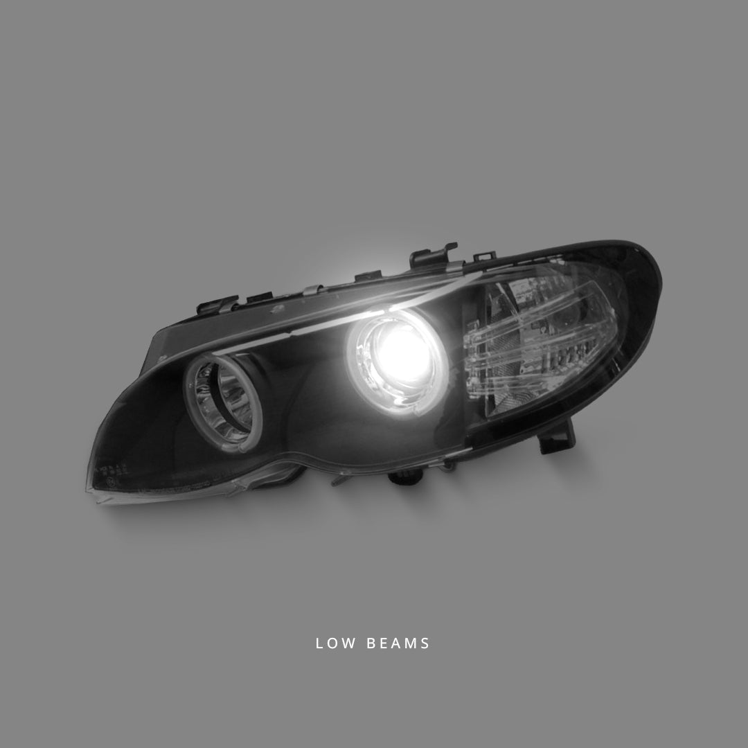 BMW 3-Series E46 Facelift (2002 - 2005) Black CCFL DRL Projector Headlights LH + RH