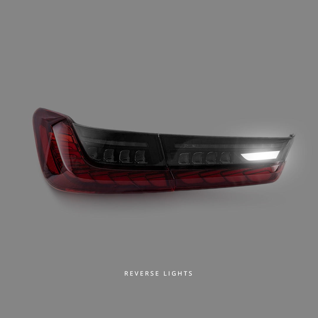 BMW 3-Series G20 / G80 (2019 - 2024) Sequential GTS Clear Red LED Tail Lights LH + RH