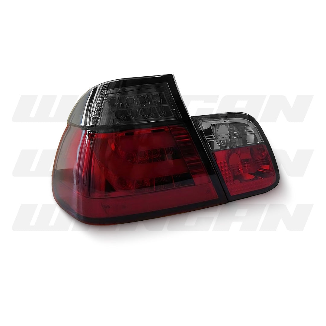 BMW 3 Series E46 (1998 - 2001) Smoke Red LED 3D Tail Lights LH + RH