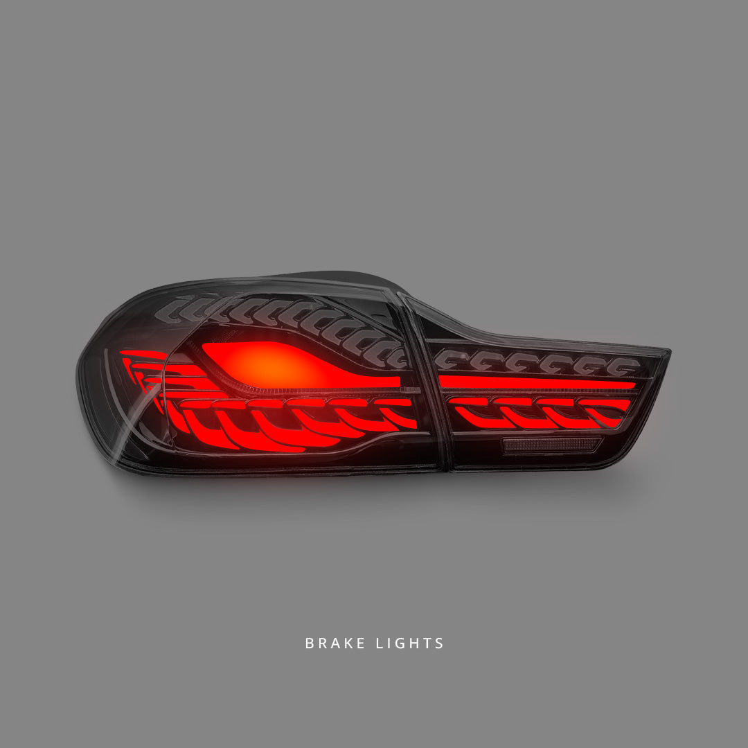 BMW 4-Series F32 / F33 / F82 / F83 / M4 (2014 - 2020) Sequential Black 3D OLED Tail Lights LH + RH