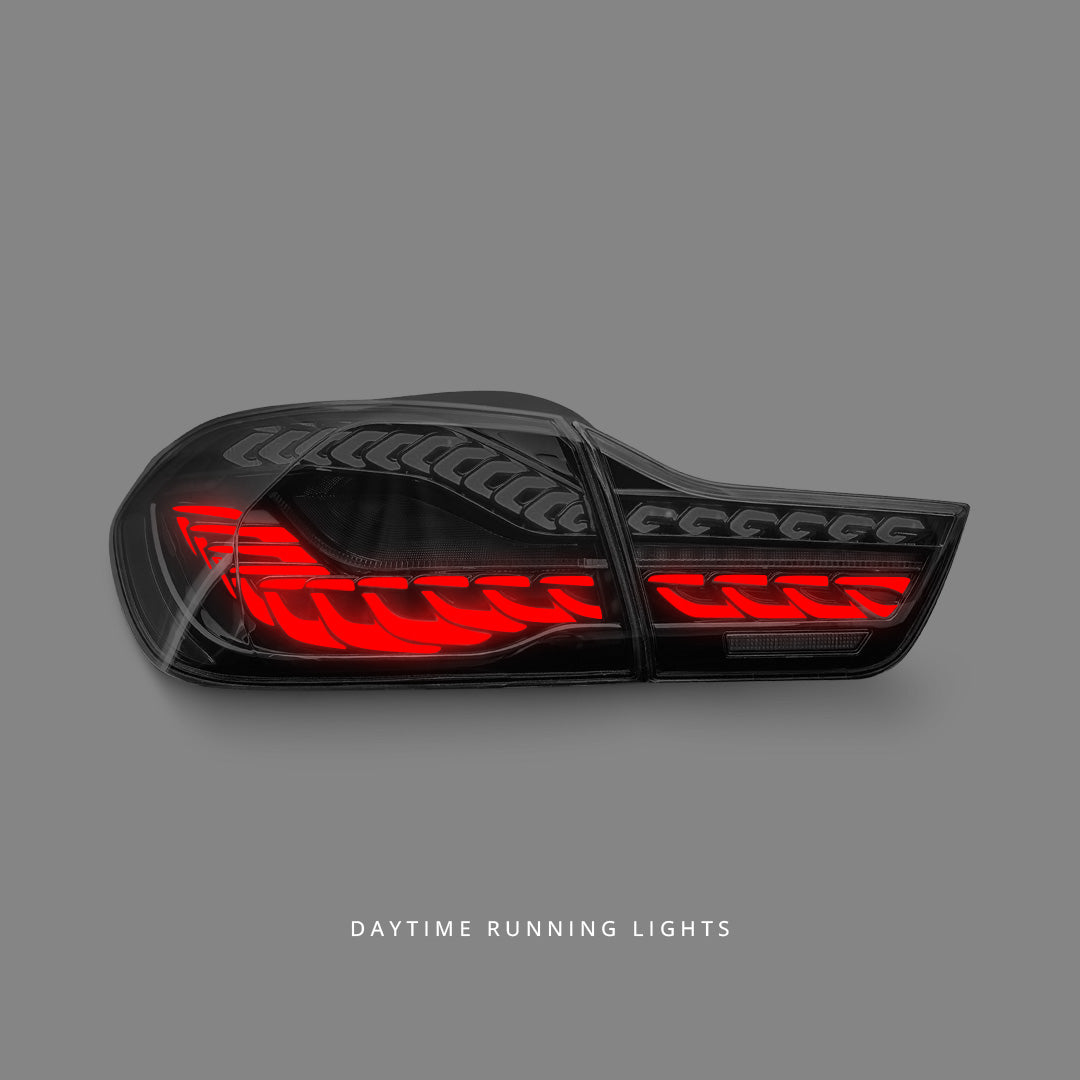 BMW 4-Series F32 / F33 / F82 / F83 / M4 (2014 - 2020) Sequential Black 3D OLED Tail Lights LH + RH