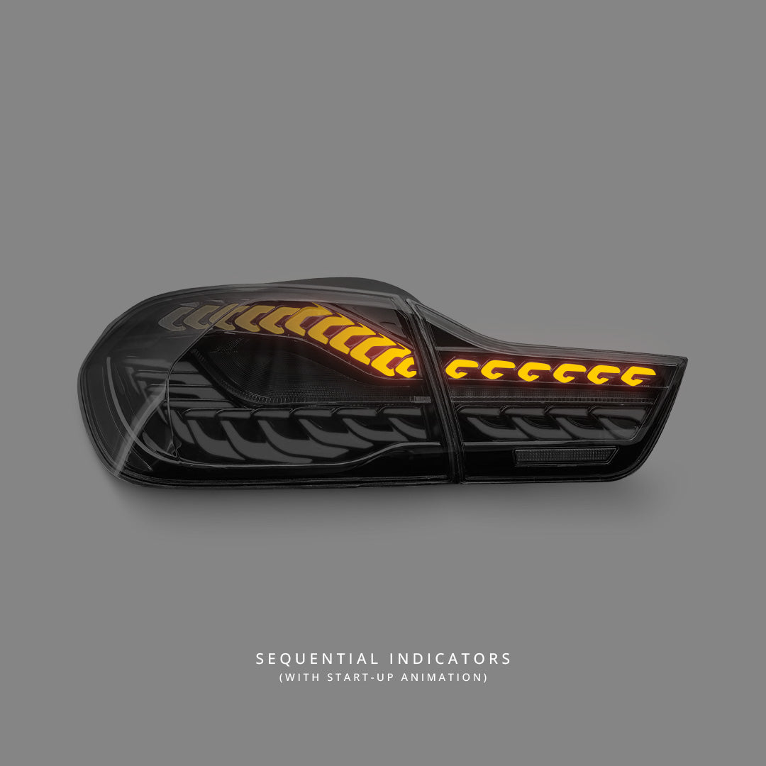 BMW 4-Series F32 / F33 / F82 / F83 / M4 (2014 - 2020) Sequential Black 3D OLED Tail Lights LH + RH