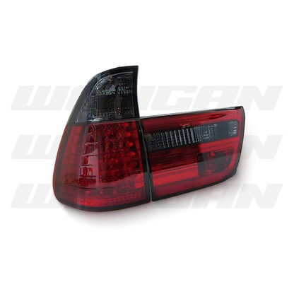 BMW X5 E53 (1999 - 2002) Smoked Red LED Tail Lights LH + RH