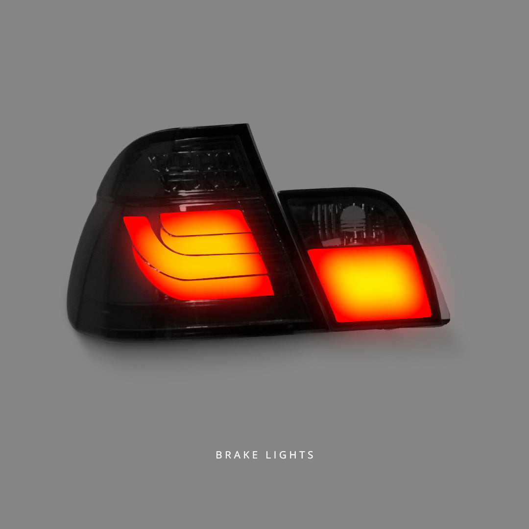 BMW 3 Series E46 (1998 - 2001) Black LED 3D Tail Lights LH + RH