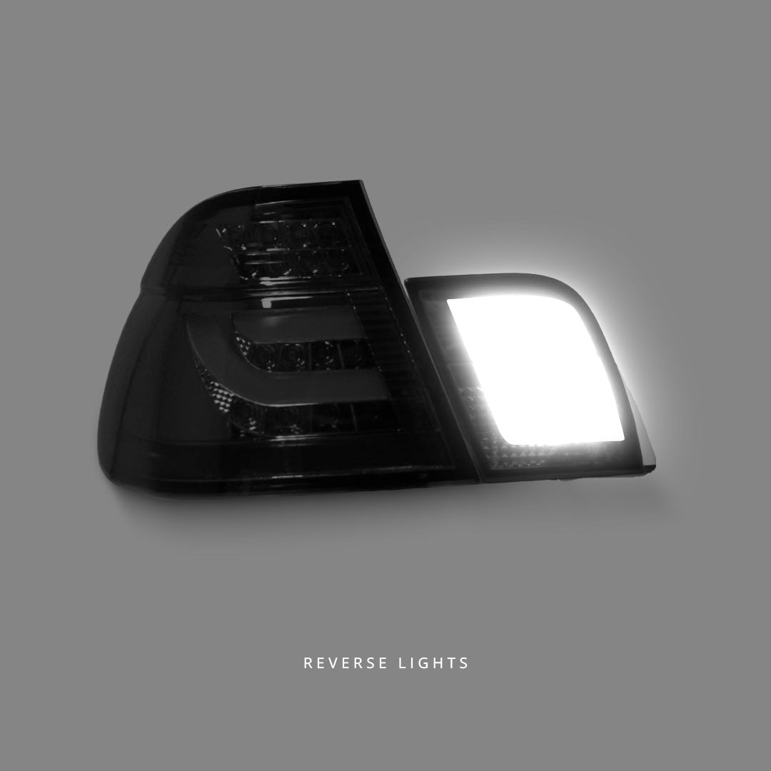 BMW 3 Series E46 (1998 - 2001) Black LED 3D Tail Lights LH + RH