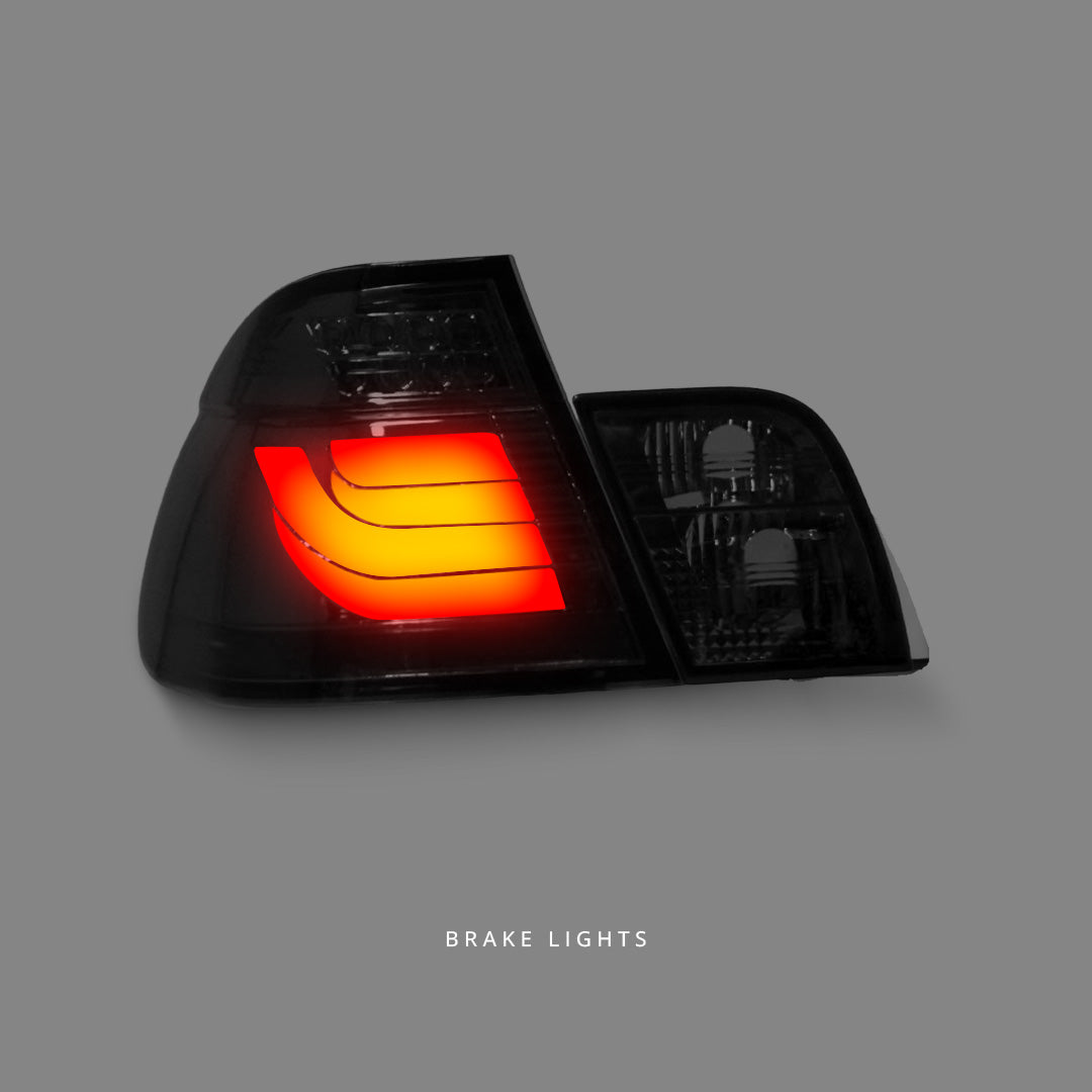BMW 3 Series E46 (1998 - 2001) Smoke LED 3D Tail Lights LH + RH