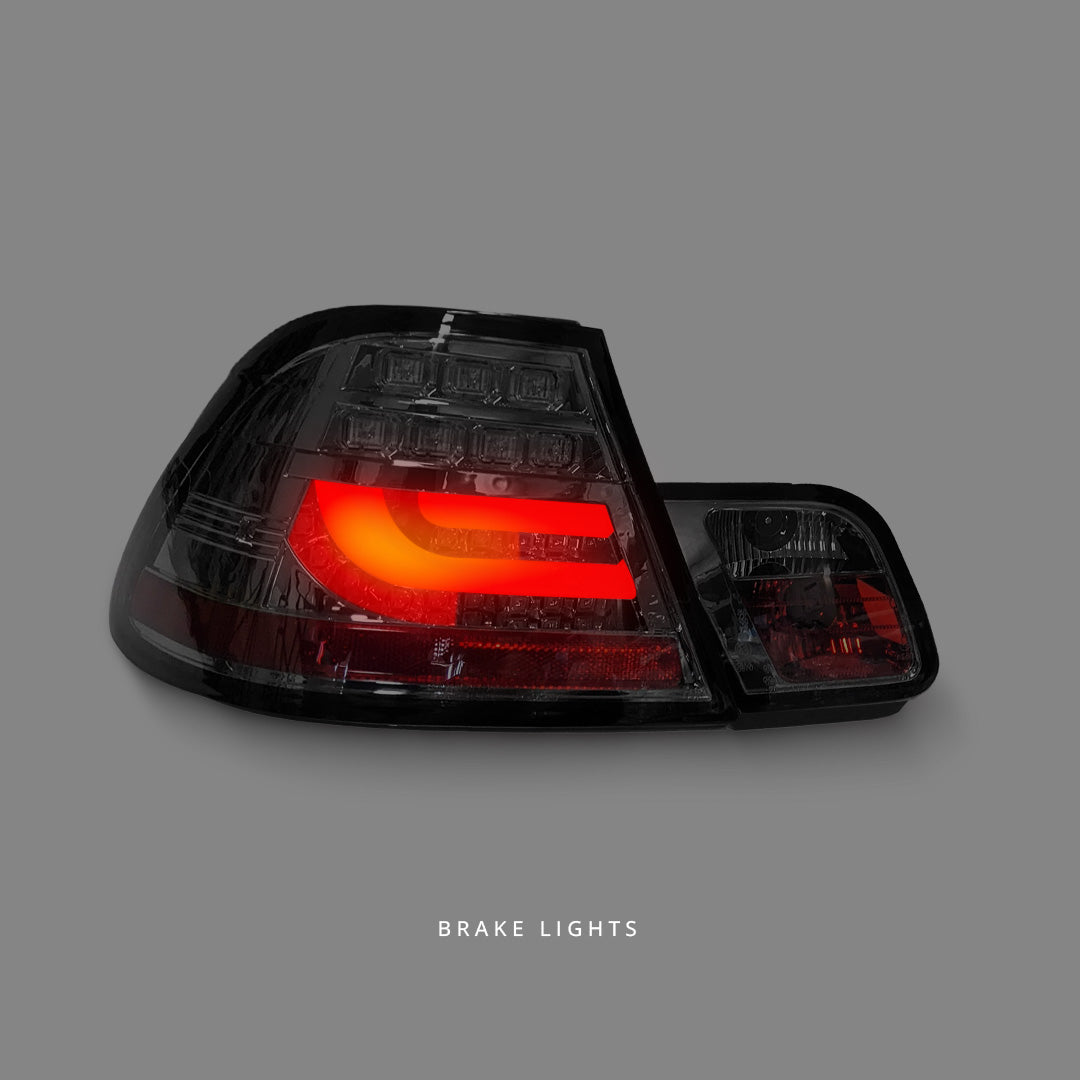 BMW 3 Series E46 (2003 - 2005) Smoke 3D LED Tail Lights LH + RH