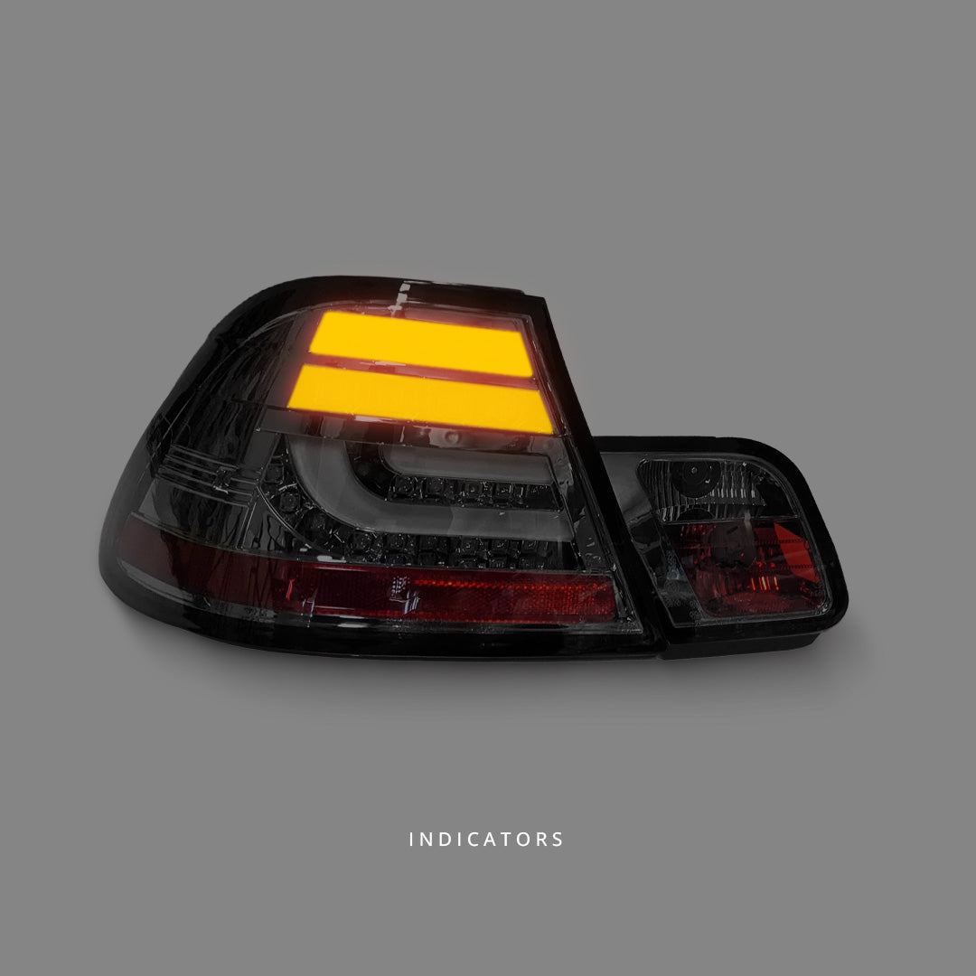 BMW 3 Series E46 (2003 - 2005) Smoke 3D LED Tail Lights LH + RH
