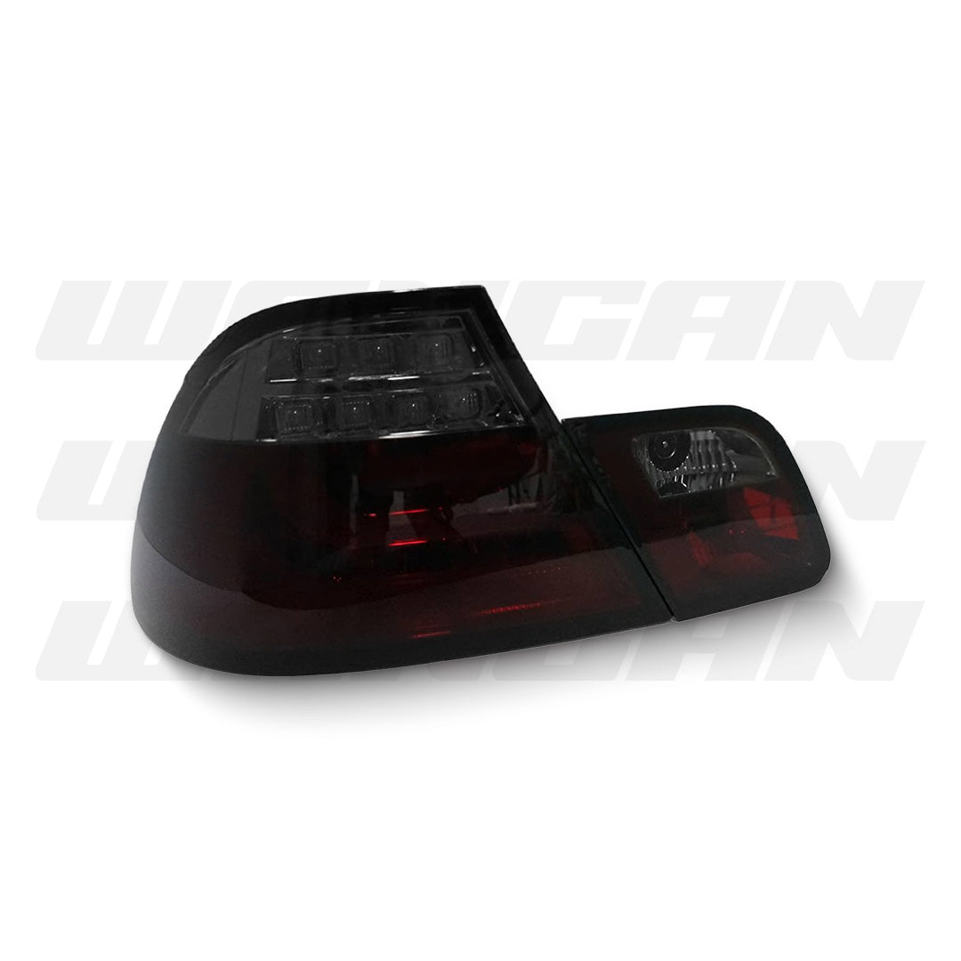 BMW 3 Series E46 (2003 - 2005) Smoke Red 3D LED Tail Lights LH + RH