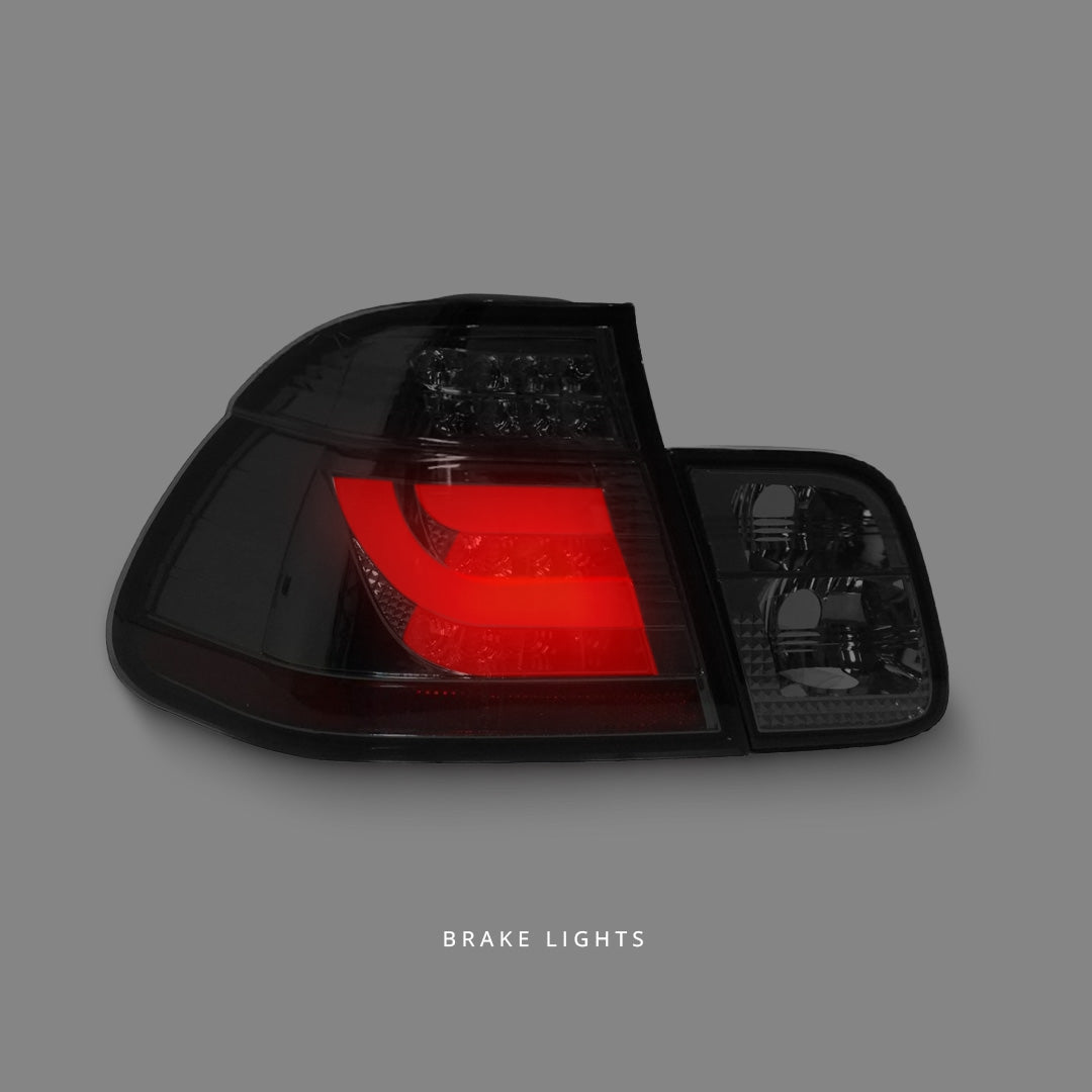 BMW 3-Series E46 (2002 - 2005) Smoke 3D LED Tail Lights LH + RH