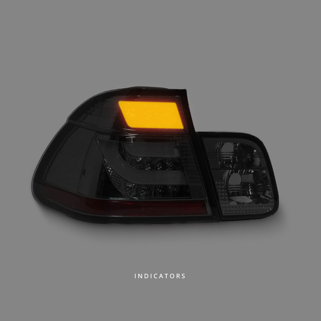 BMW 3-Series E46 (2002 - 2005) Smoke 3D LED Tail Lights LH + RH