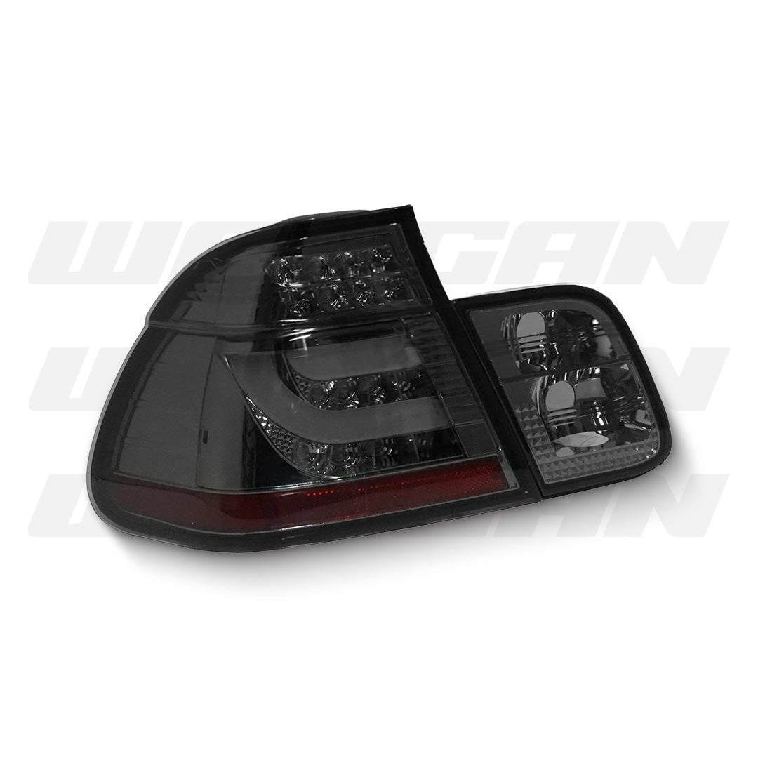 BMW 3-Series E46 (2002 - 2005) Smoke 3D LED Tail Lights LH + RH