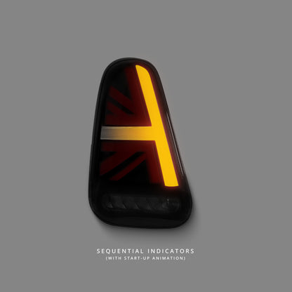 Mini Cooper R50 / R52 / R53 (2001 - 2006) Sequential Smoked LED Tail Lights LH + RH