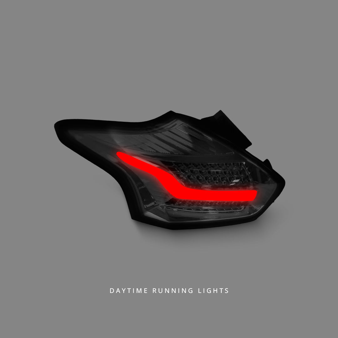 Ford Focus LZ (2015 - 2018) Sequential Smoke Full LED 3D Light Bar Tail Lights LH + RH