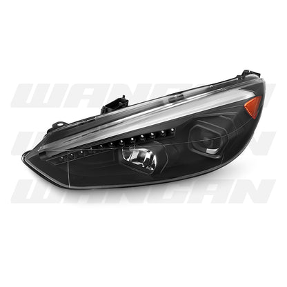 Ford Focus LZ (2015 - 2018) Sequential Black 3D LED DRL Projector Headlights LH + RH