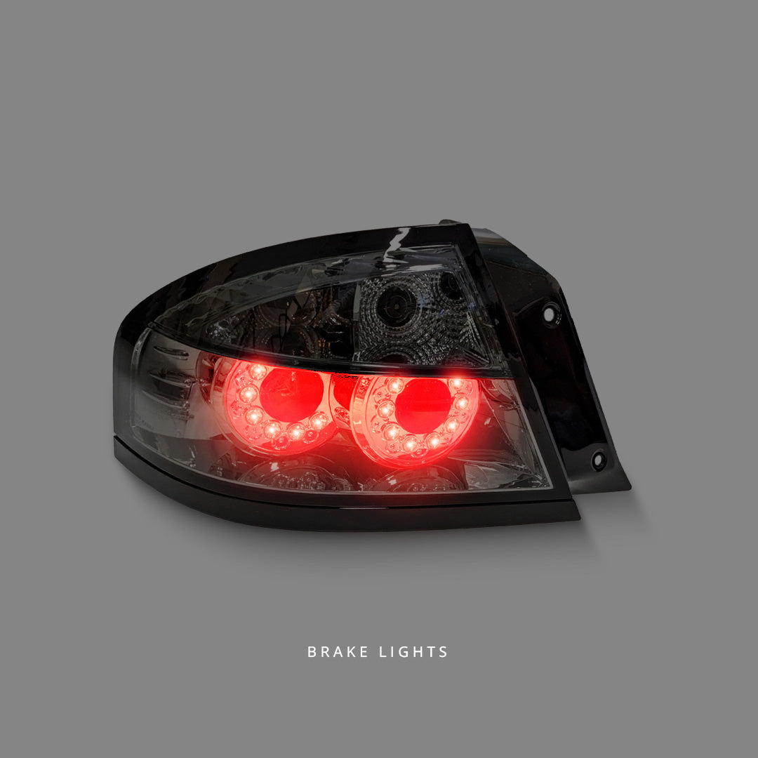 Ford Falcon BA / BF (2002 - 2007) Smoked Black LED Tail Lights LH + RH
