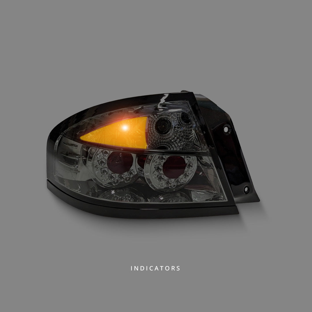 Ford Falcon BA / BF (2002 - 2007) Smoked Black LED Tail Lights LH + RH